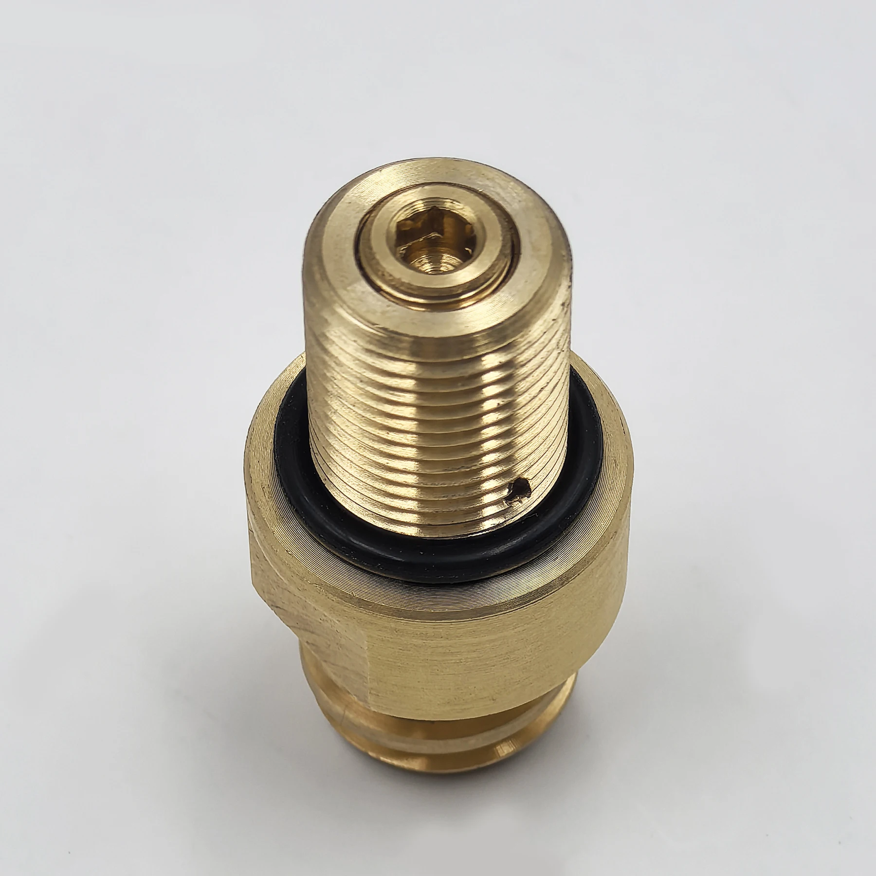 Soda Water Accessories Tank Cylinder Without Valve Adapter Refill Input M18*15 Output TR21-4 Solid Brass Alloy Filling Station