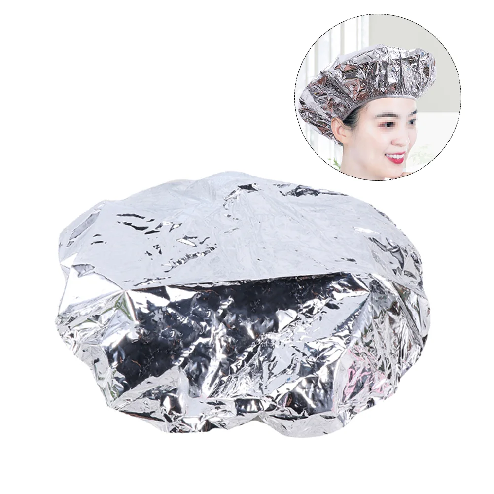 10pcs Self-Heating Tin Foil Hat Thickened Heating Steam Hair Mask Cap WaterProof Hair Salon Smooth Hair Oil Baking Cap