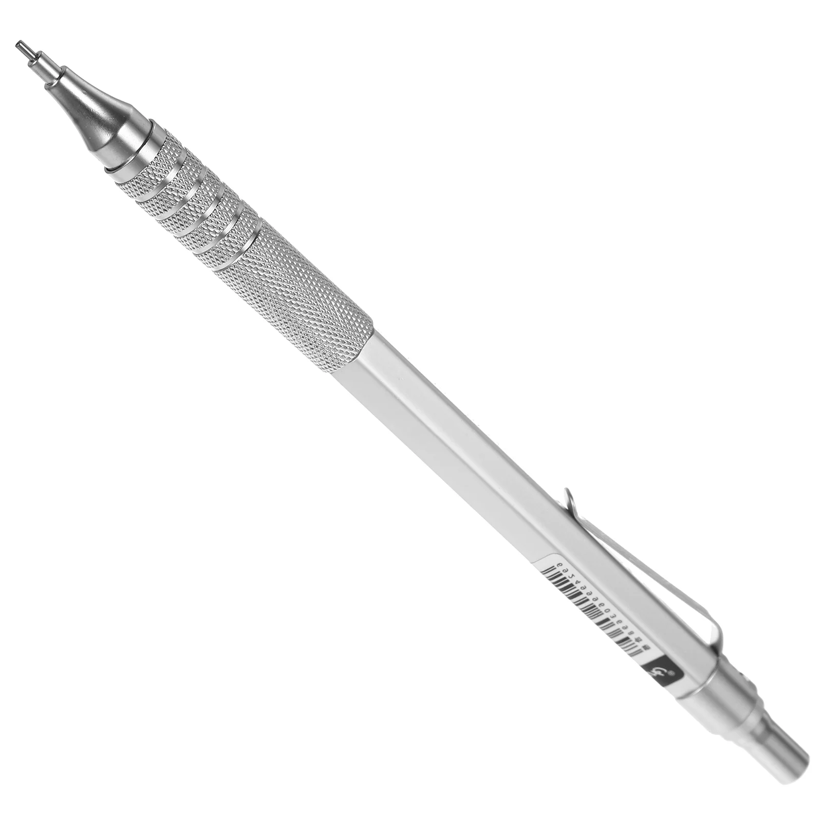 07mm Mechanical Pencil Automatic Pencils Refill Leads for Writing Drawing Drafting(Silver)