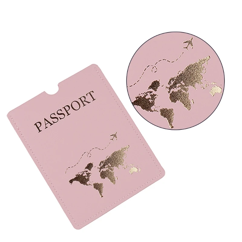 Funda para pasaporte PU con diseño sencillo y práctico, elegante tarjetero para parejas aventureras, regalo boda