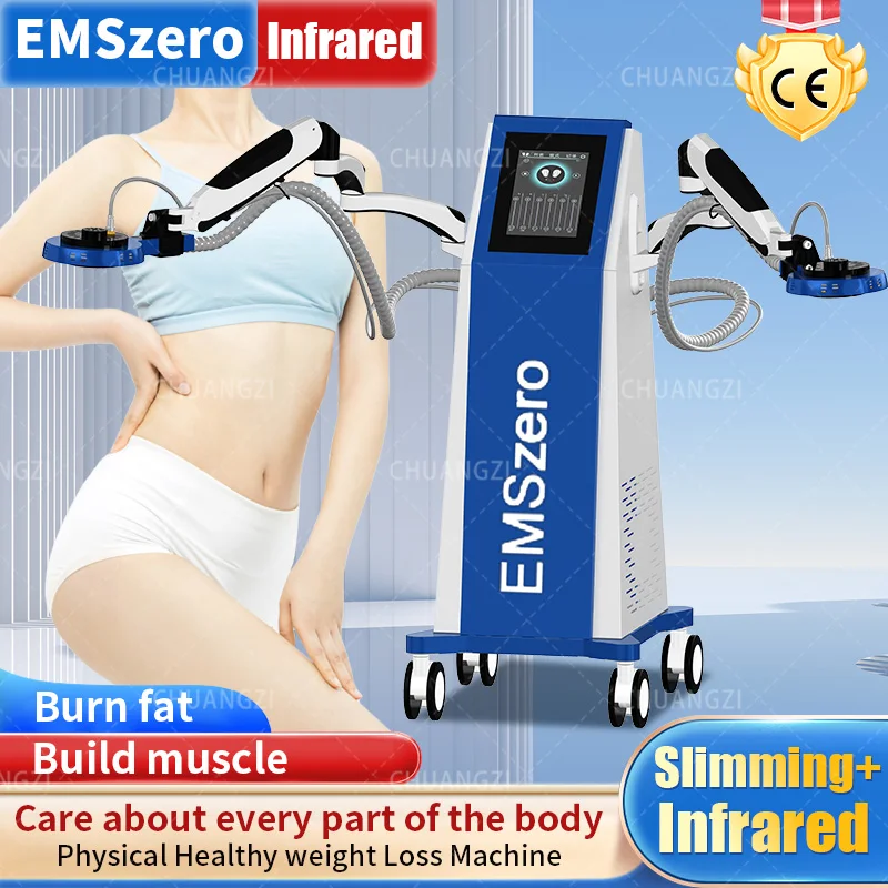 EMSZERO EMS Body Sculpt Machine Sculpting 6500W 2 Handle Electromagnetic RF Fat Muscle Slimming Pelvic Stimulation Pad Salon