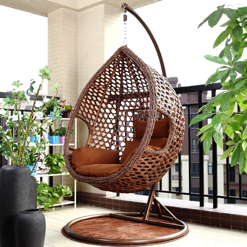 

Hanging Chair Balcony Hanging Basket Household Indoor Swing Outdoor Courtyard Bird's Nest Cradle Outdoor Waterproof Leisure