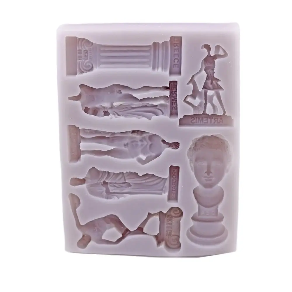 3D Venus Goddess Silicone Fondant mould Icing Cake Decor Chocolate Sugarcraft Candy Baking Mold DIY Roman Pillar Figurine