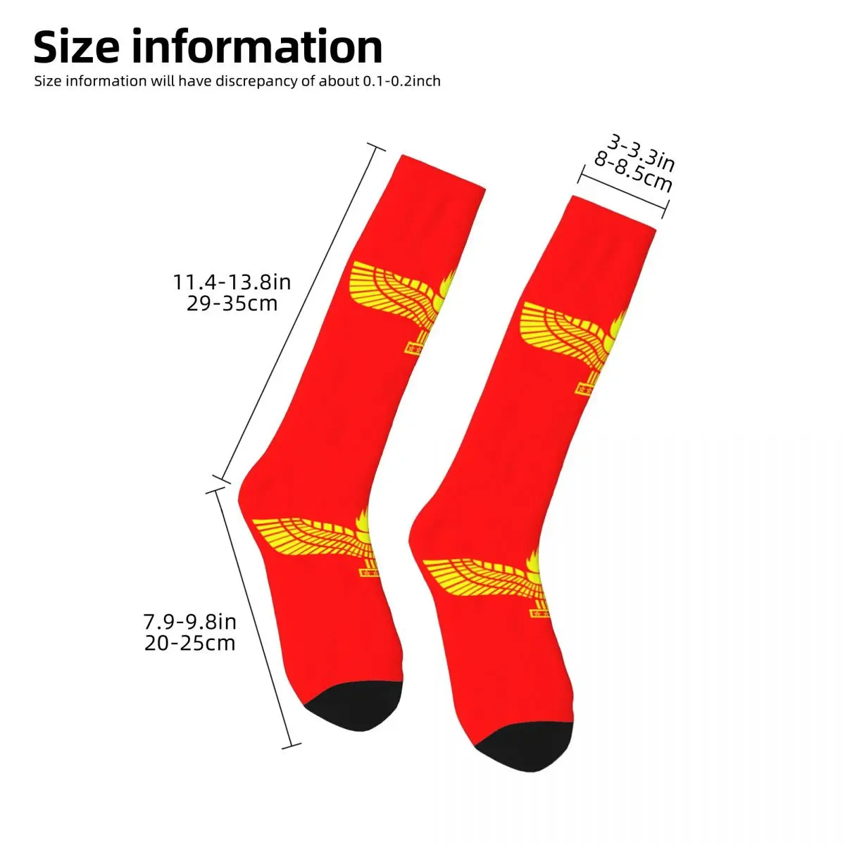 Aramean Suryoyo Logo Thigh Knee High Socks Women's Warm Funny Novelty Syriac Assyria Flag Stockings