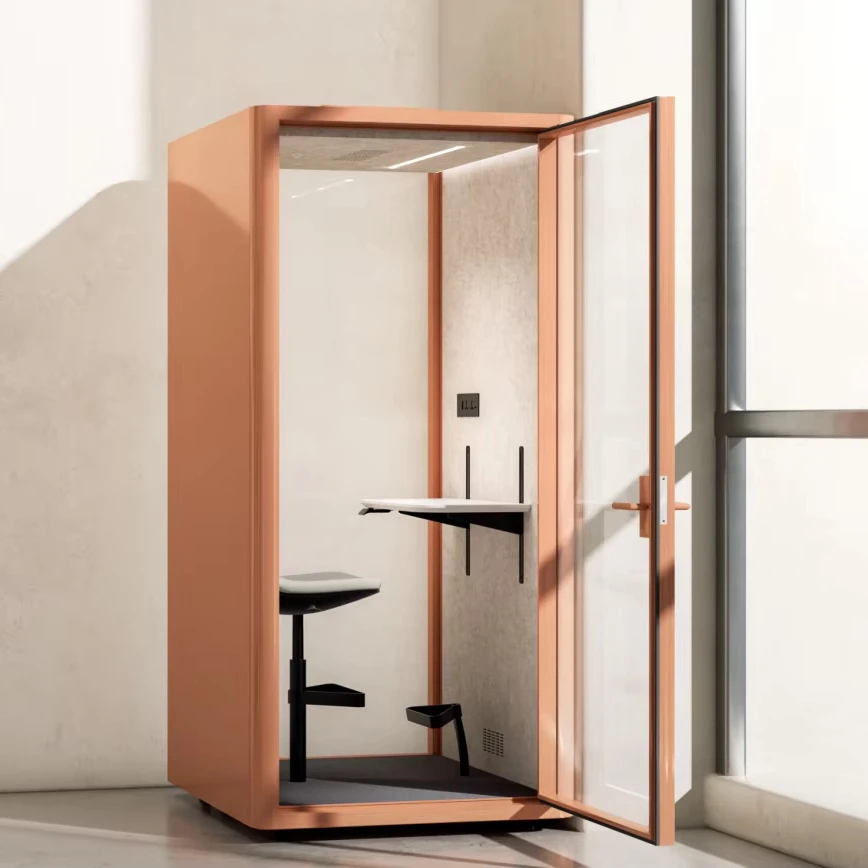 

Телефонная будка для частного пространства. Сборная офисная будка для встреч. Акустическая офисная стручка. Звукоизоляция.