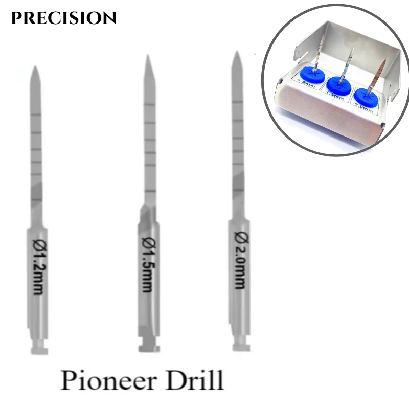 Dental Implant Long Lance Pilot Drills Implant Drill 1.2/1.5/2.0mm Dentist Surgical Lab Tools Burs