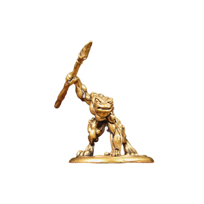 Vintage Brass Frog Warrior Fig - Vintage Collectible Furniture reseña y precio