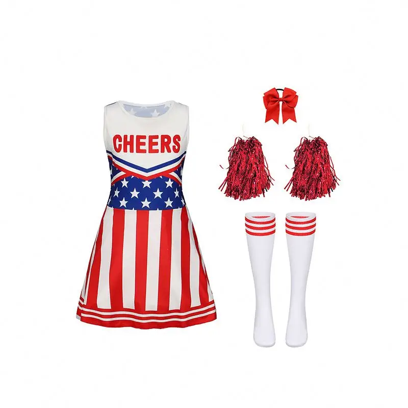 

2024 Baige Custom Competition Team Sports Performance Wear Girls Cheers Dancing Show Dress Carnival Children Cheerleader Uniform