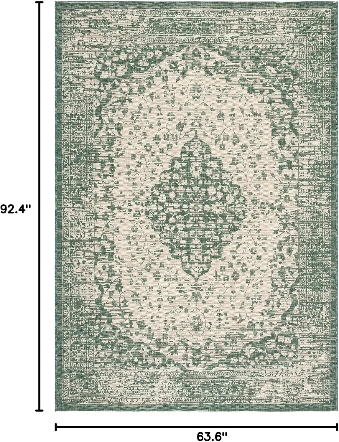 Washable Rug Outdoor Courtyard Collection - 5'3
