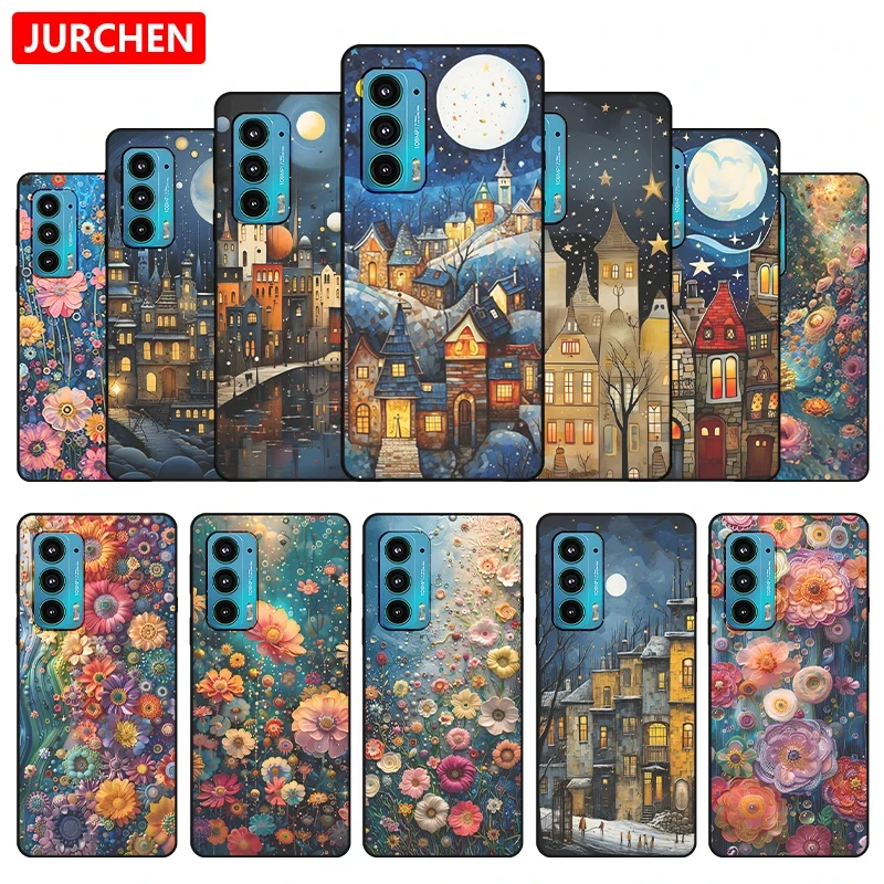 Silicone Soft TPU Case For Motorola Edge 20 Cute Cat Car Cartoon Rose Printing For Moto rola Edge 20 Edge20 Pro Edge 20Pro Cover