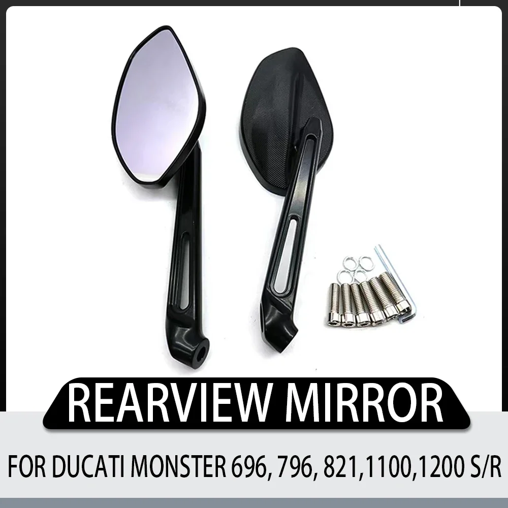 Espejo retrovisor Universal para motocicleta, adecuado para DUCATI MONSTER 659 695 696 796 821 1100 1200 S/R, accesorios de alta calidad