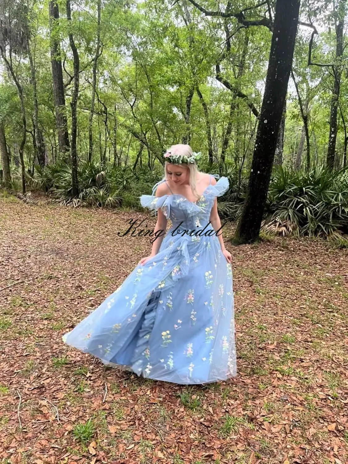 العرف المرأة زهرة التطريز تول فساتين لحضور الحفلات الموسيقية شق طويل السباغيتي الأشرطة الخامس الرقبة الجنية فستان رسمي مساء ثوب الحفلات