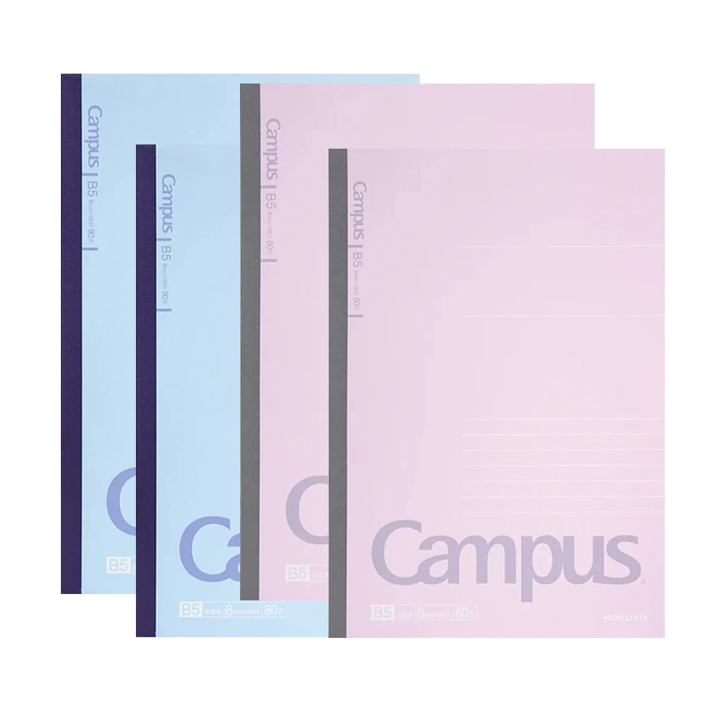 Japan KOKUYO Campus-Notizbuch, 80 Seiten, B5/A5, Skizzenbuch, weiche Oberfläche, kabellose Bindung, horizontale Linie, Schule, Büro, Schreibwaren – Detail 6
