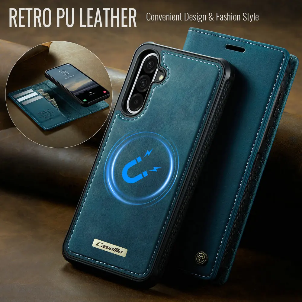 

Luxury Case Detachable 2IN1 Magnet Leather Wallet Coque for Samsung Galaxy A56 A55 A54 A53 A52 A36 A35 A16 A15 A14 A13 5G Funda