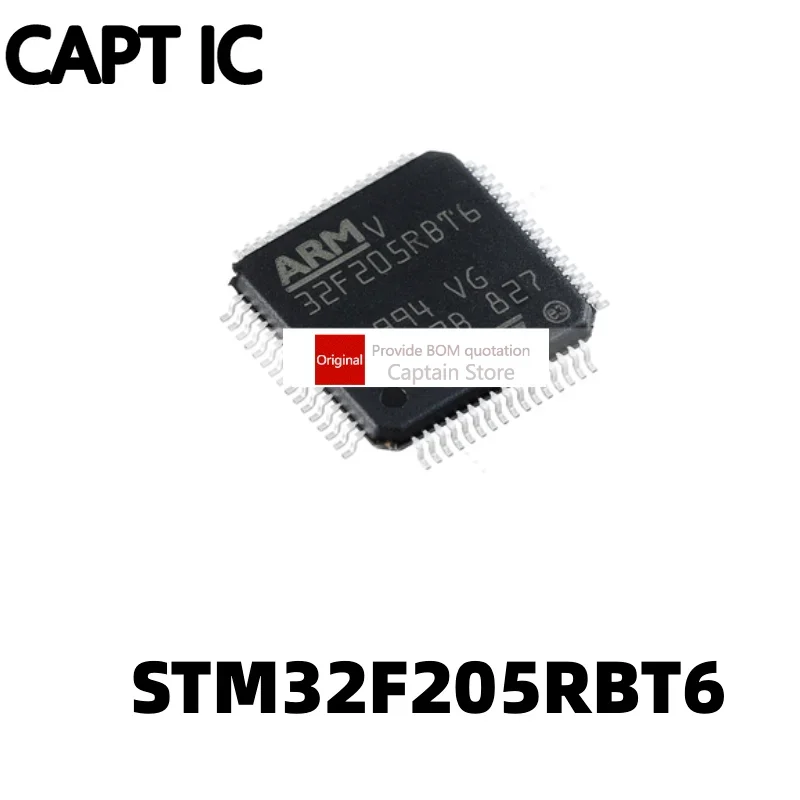 5PCS STM32F205RBT6 package LQFP64