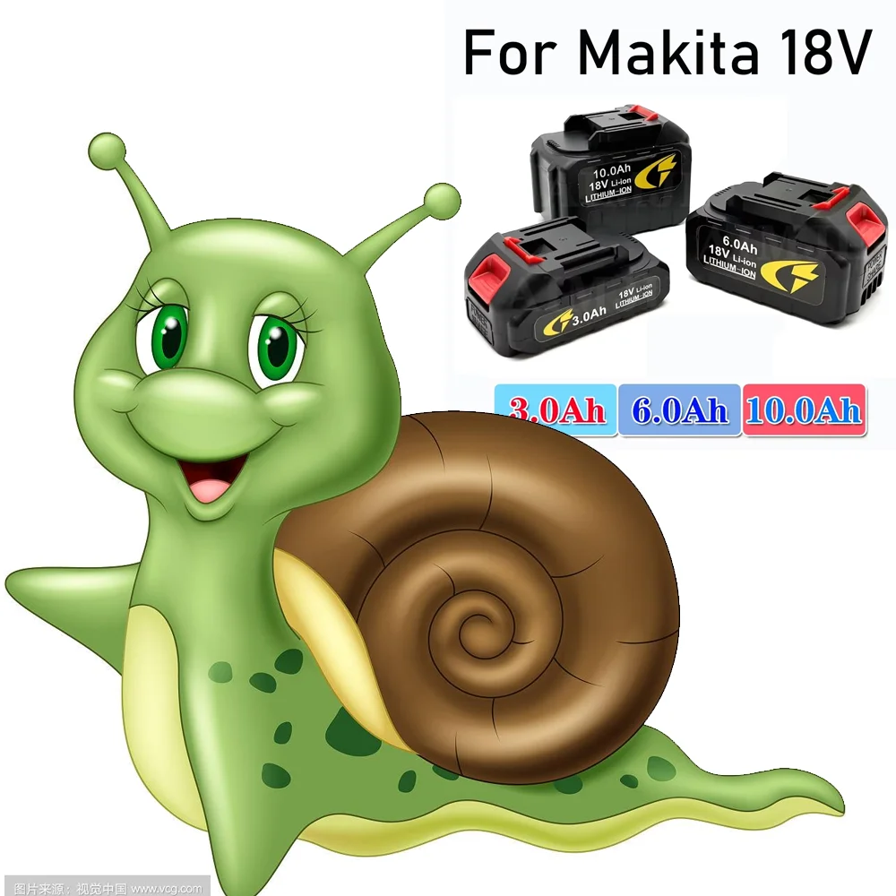 18V Rechargeable Lithium Battery 10Ah High Current High Discharge 18 Volts Screwdriver Replacement Battery