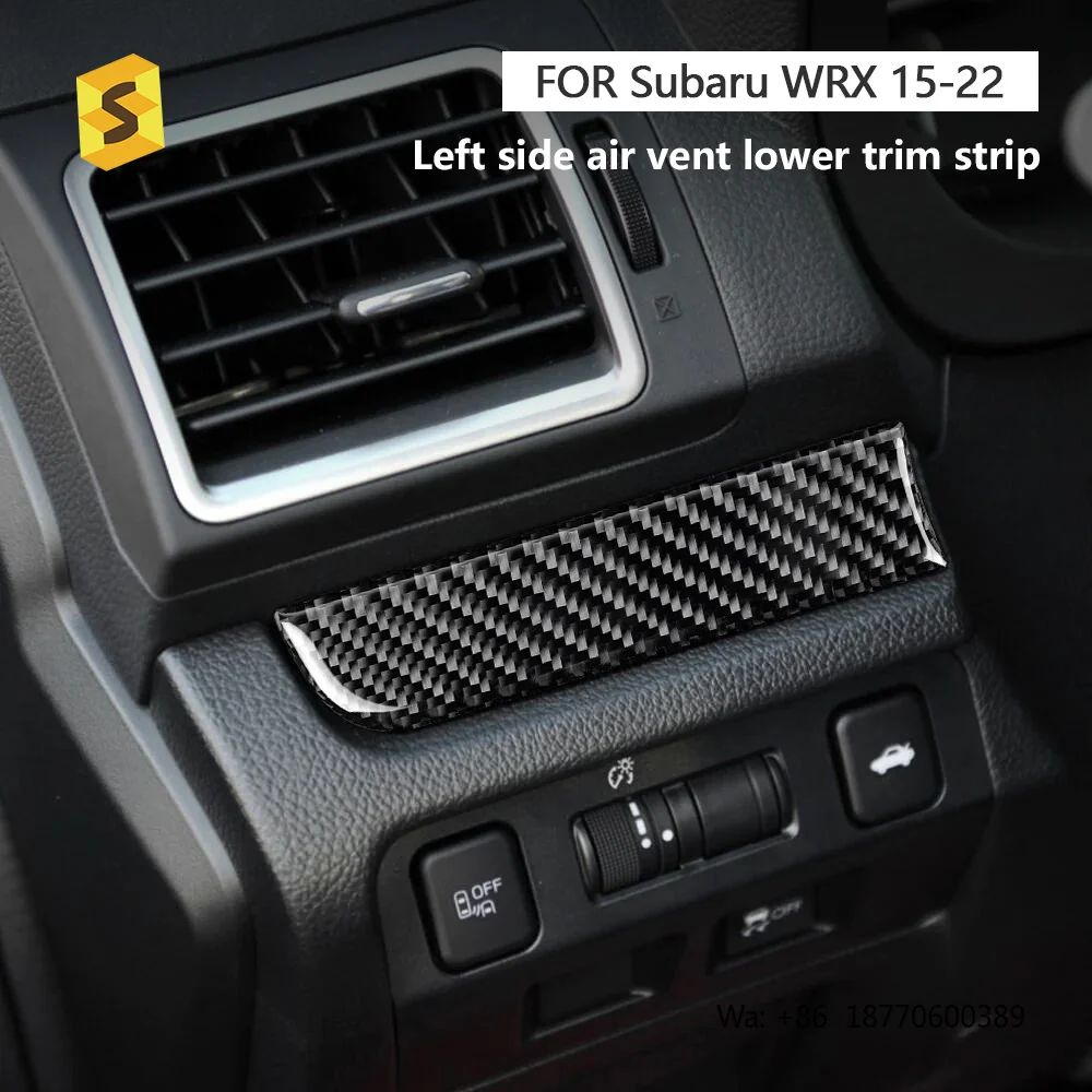 Shasha Carbon Fiber Real Gel Left Air Outlet Decoration Interior Accessories Protection for Subaru WRX 2015 2016 2020 2022 view 3