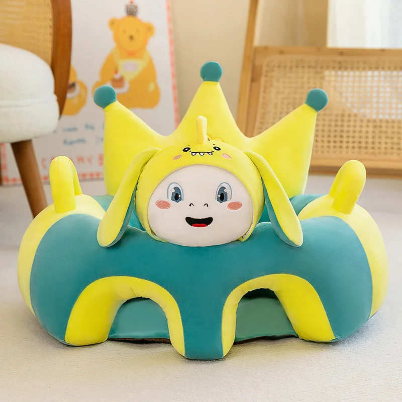 Cute Cartoon Baby Sofa Cover Learning to Sit Seat Feeding Chair Case Kids Baby Sofa Skin Infant Baby Seat Sofa Without Cotton