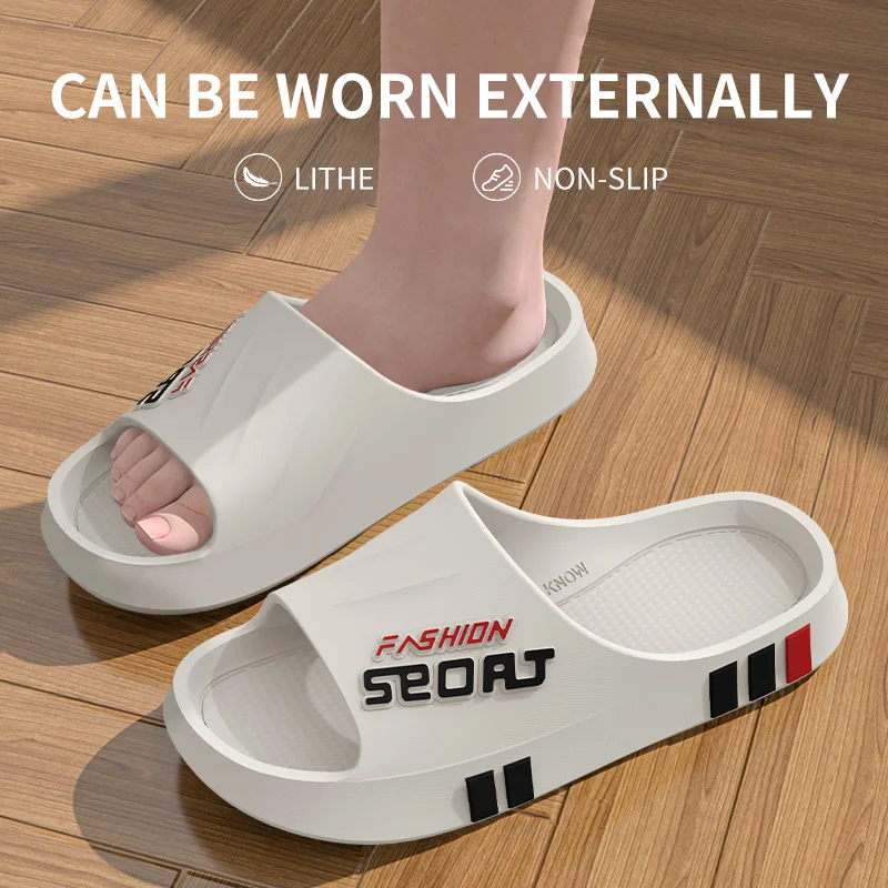 

Men's Summer Thong Slippers Thick Bottom Anti-Slip Deodorant EVA Wear-Resistant Breathable Slip-On Sandals