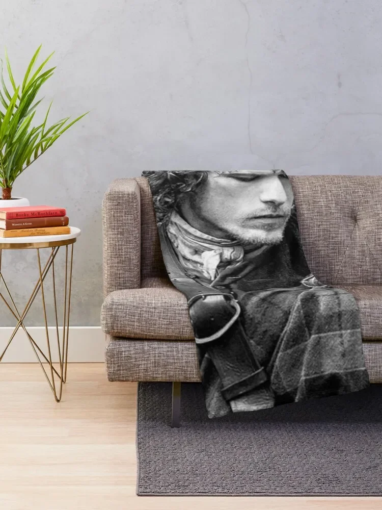 Jamie Fraser Outlander Throw Blanket Fluffys Large funny gift christmas decoration Blankets