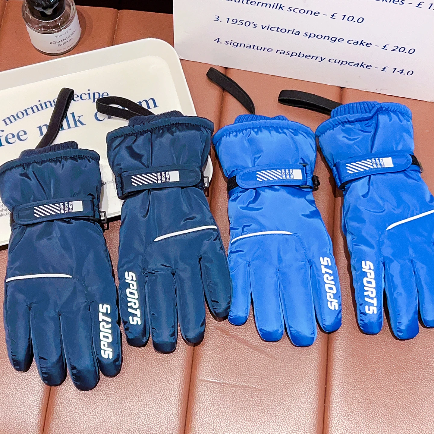 Winterhandschuhe für Kinder, wasserdicht, winddicht, für Mädchen und Jungen, mit dicker Fleece-Fütterung, Thermohandschuhe für Kinder, Outdoor-Schneehandschuhe für Sportaktivitäten. – Detail 4