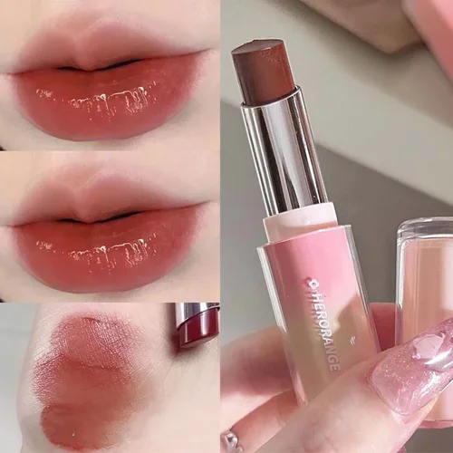 Lápiz labial de cristal con luz de agua, Copa antiadherente duradera, espejo, hidratante, tinte labial de gelatina, Cosméticos de maquillaje