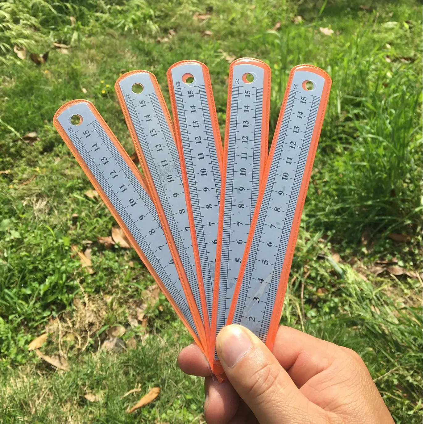 15cm Stainless Steel Metal Straight Ruler Double-Sided Measuring Scale Student Artist Drawing Stationery Office School Supply