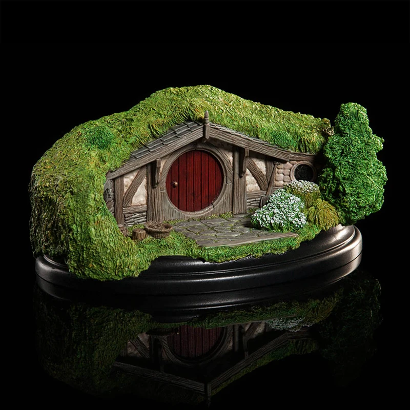 Original Weta Anime Figure Lord Of The Rings Hobbit Cave Statue Figurine Hobbit Small House Decoration Handmade Child Toys Gift