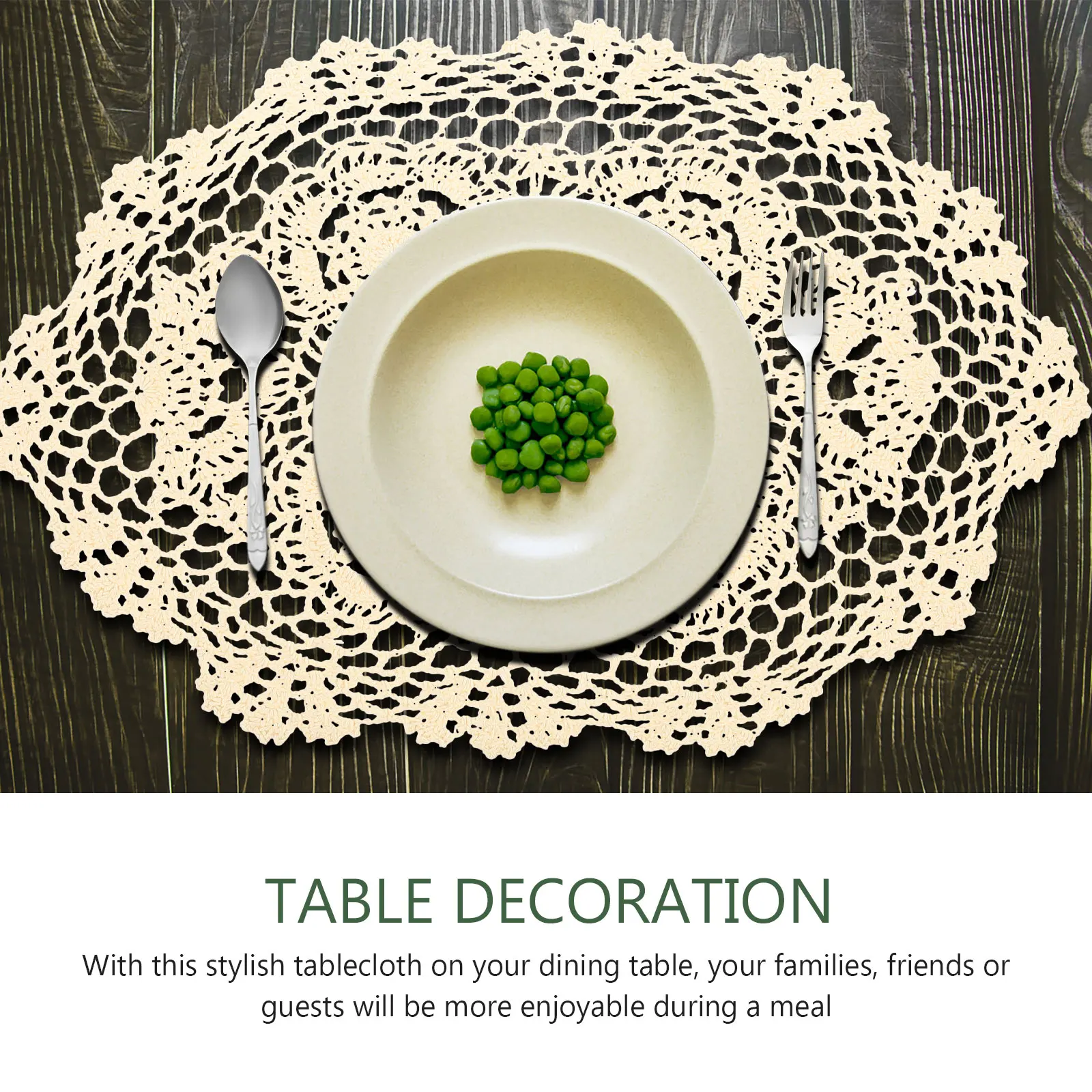 

Table Mat Tablecloth Decorations Handmade Cotton Woven Placemat Placemats Crochet Doilies for Tables