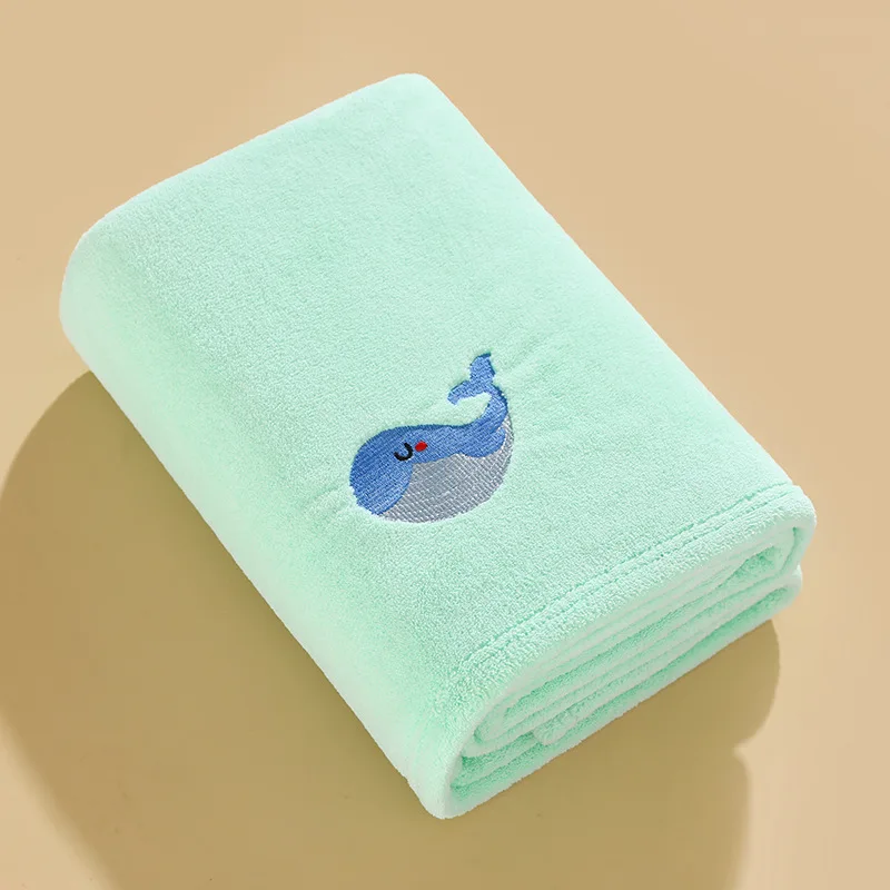 New Children 31*39 inches bath towel baby skin-friendly soft non-linting thickened water-absorbent coral velvet bath towel