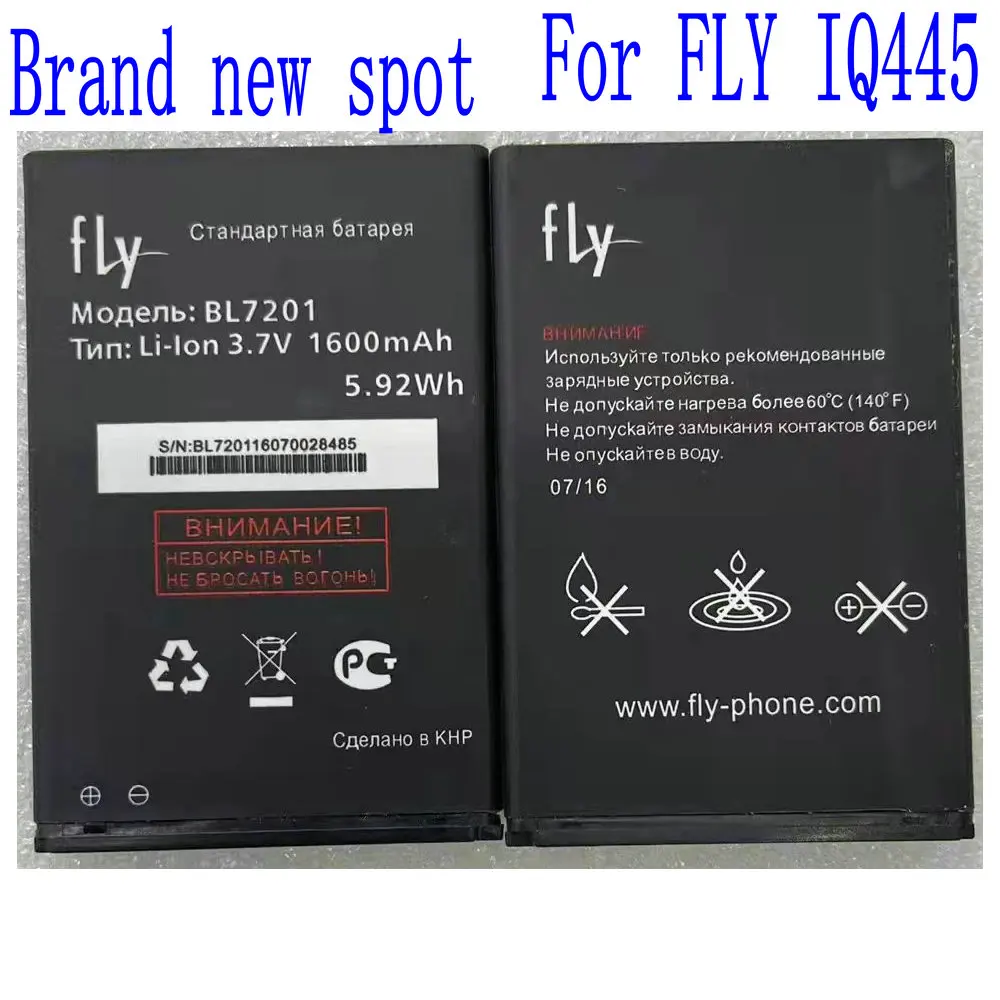 

3.7V Brand new high quality Spot 1600mAh BL7201 Battery For FLY IQ445 Mobile Phone