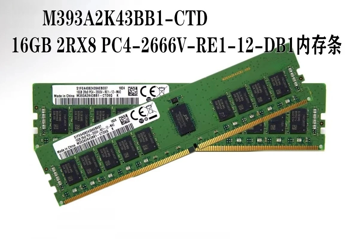 

For Samsung server memory stick 16G 2RX8 PC4-2666V pure ECC M391A2K43BB1-CTDQ