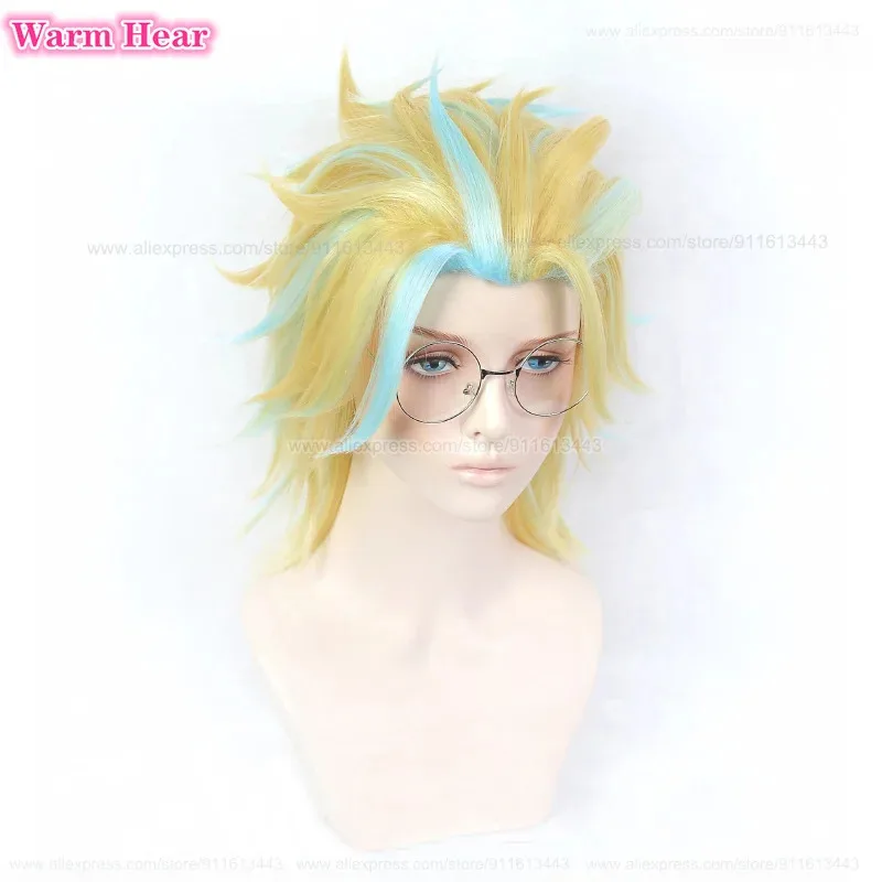 أنيمي الاصطناعية كوس ريندو تأثيري الباروكات هايتاني ران ملصق مقاومة للحرارة الشعر حفلة الهالوين للجنسين + غطاء شعر مستعار