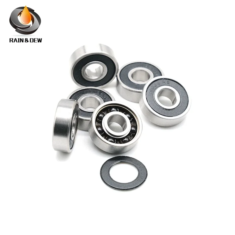 

Bearings 608 2PC 8x22x7mm 440C Stainless Steel Ring Si3N4 Ceramic Balls Bearing ABEC-7 Metal Fidget Spinner S608 RS 2RS S608RS