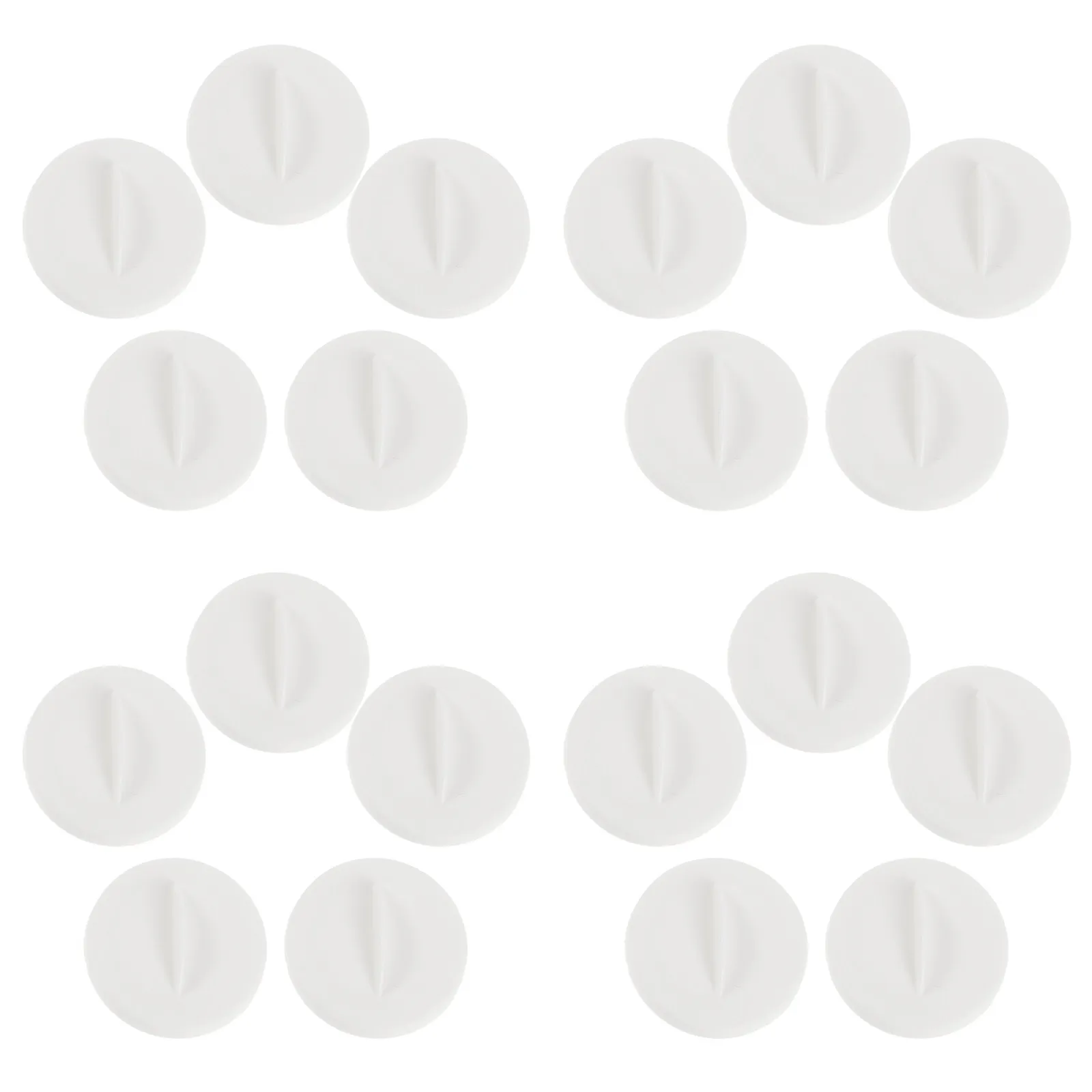 24Pcs 1.5 Inch White Hydroponic Spacer Caps Round Plant Hole Covers for Indoor Growing System Hydroponic Deck Opening Caps