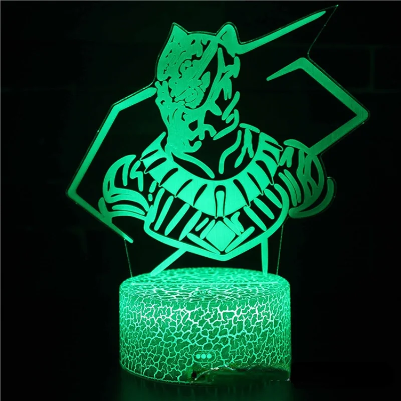 Disney superbohater Marvel Avengers czarna pantera figurki 3D lampka nocna lampa modelująca LEDUSB Touch Vision lampa Stereo