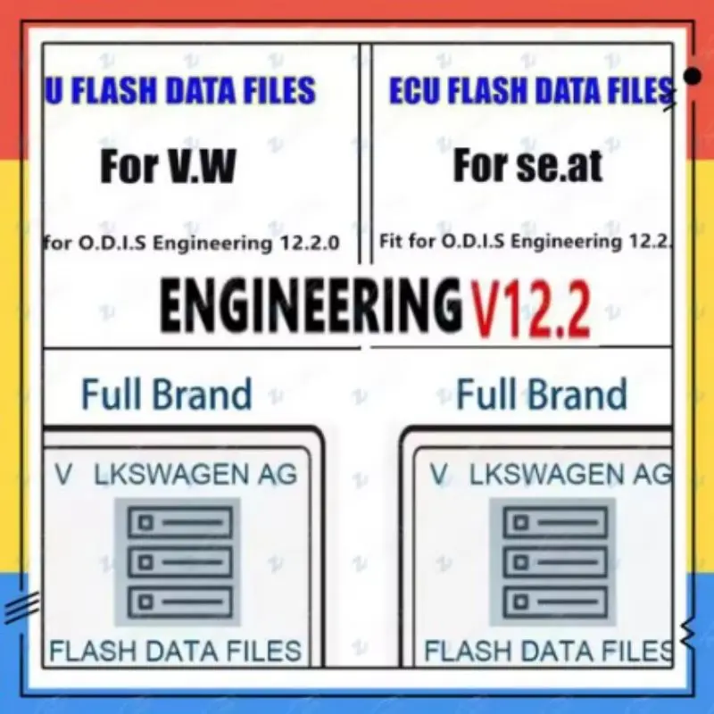 NEW 2025 Odis Engineering Flashdaten, Ecu Firmware Data Files for V.w, A.udi, S.eat, S.koda + Software Odis-e V12.2.0