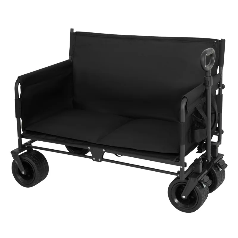 

Outdoor Camping Wagon Multifunctional Sofa Seat Sit & Lie Dual Use Folding Lying Down Camp Cart Sofa Trolley