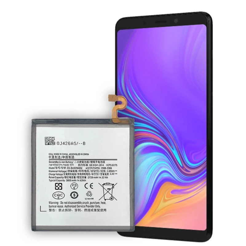 2pcs For Samsung Galaxy A9 2018 A9s A9 Star Pro SM-A920F A9200 Mobile Phone  EB-BA920ABU 3800mAh Battery