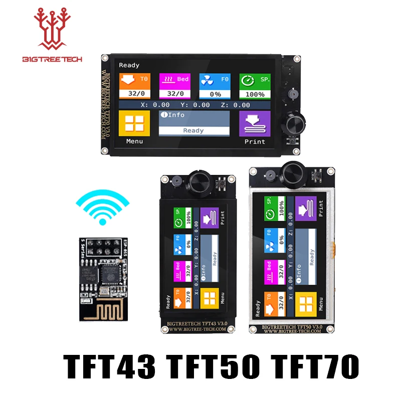 

Сенсорный экран BIGTREETECH TFT43 TFT50 TFT70 V3.0, WIFI для SKR V1.3 V1.4 MINI E3 ender 3, детали для 3D-принтера MKS TFT35 E3 V3
