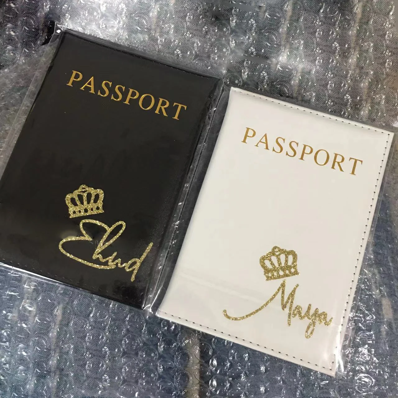 

Custom Name Logo PU Leather Passport Pouch Tickets Cover For Graduation Souvenirs Best Friend Couple Love Birthday Gifts