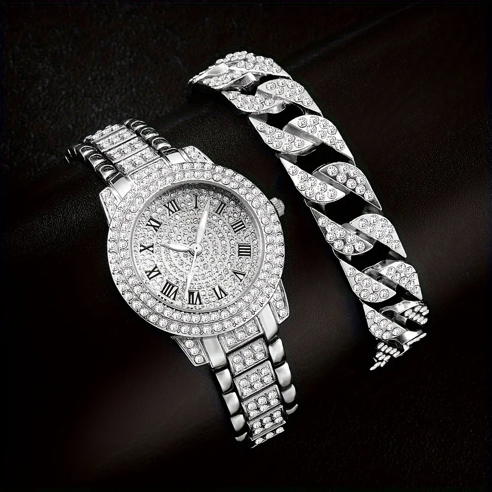 4PCS Fashion Gorgeous Women's Watch Quartz Watch and Bracelet Set