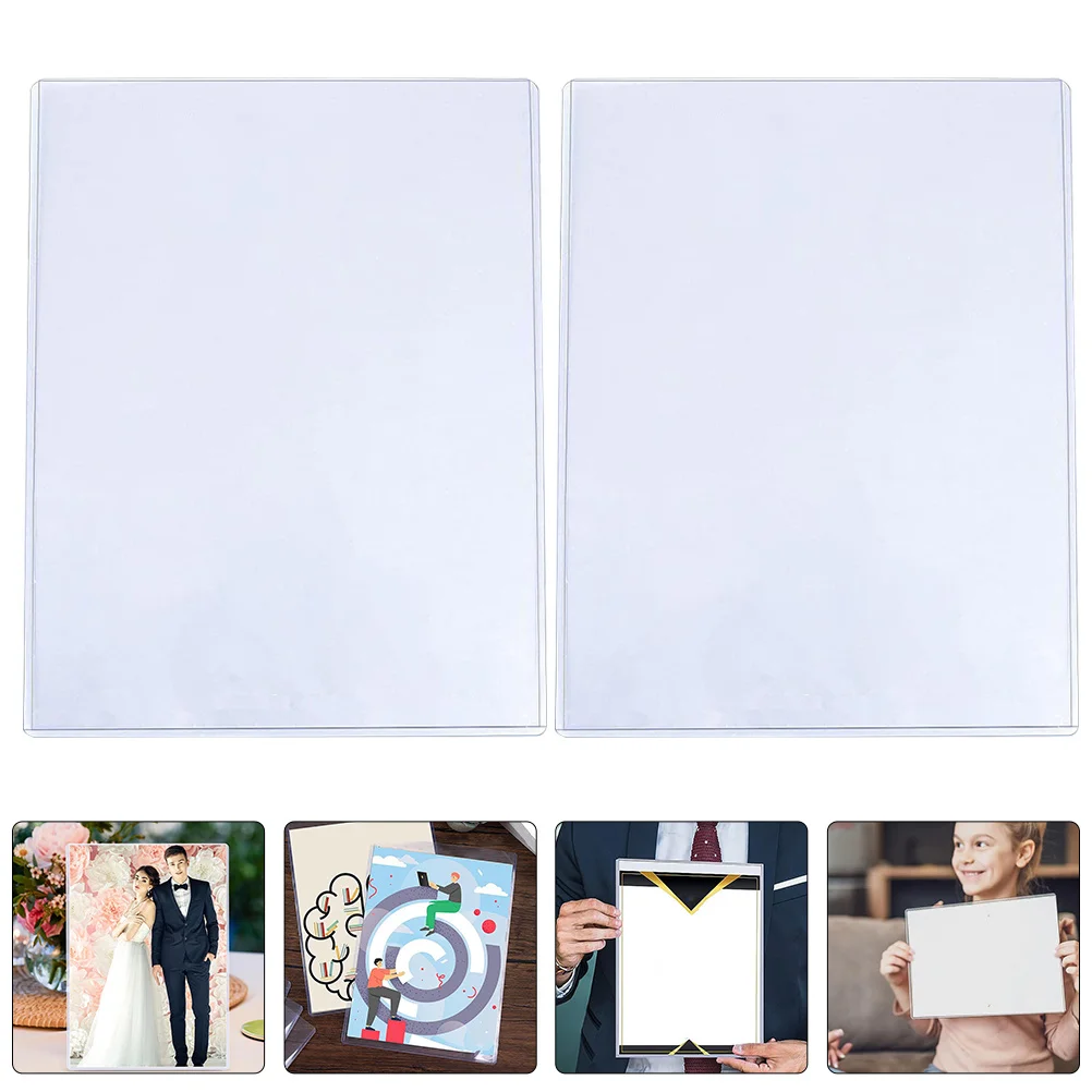 

12Pcs Clear Photo Protective Sleeves Transparent Picture Sleeves Anti-Scratch Photo Covers for Trading Cards Game Photos
