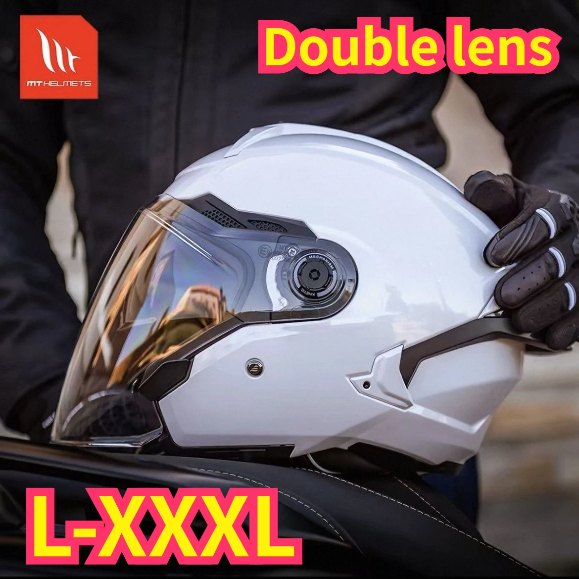 

Мотошлем MT Galaxy 3/4 открытого типа, всесезонный, для мужчин и женщин