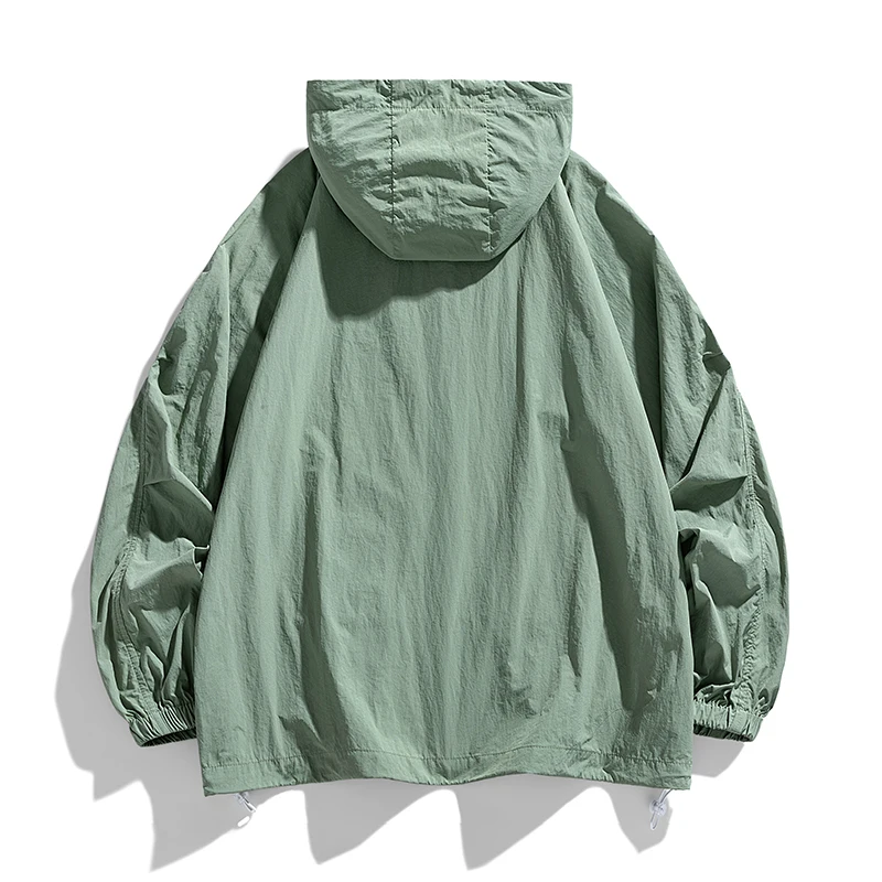 New Summer Fashionable Leisure Versatile Sunscreen Clothes For Teenagers Couple'S Loose Men'S Outdoor Hooded Uv Protective Coat