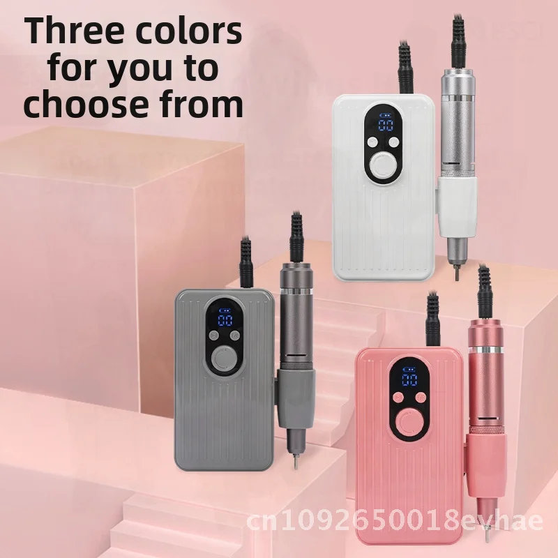 Polidor de Unhas Elétrico Portátil 303, 35000 RPM, Potente, Sem Vibração, Ferramenta de Cuidado de Unhas de Qualidade Profissional