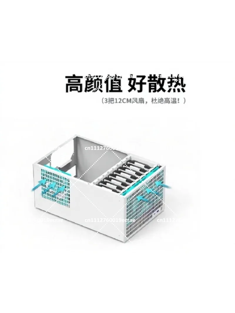 B10 10-Bay NAS Storage Server Case ATX Power Full Height PCIe Black Chassis for Home/Office Use
