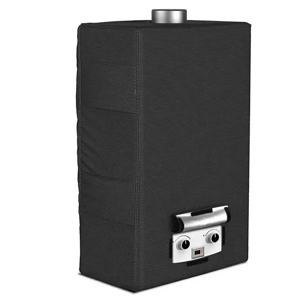 Camping Shield Water Heater Cover Camping Outdoor Shower Black Tankless Water Heater Protection Ventilation Cover