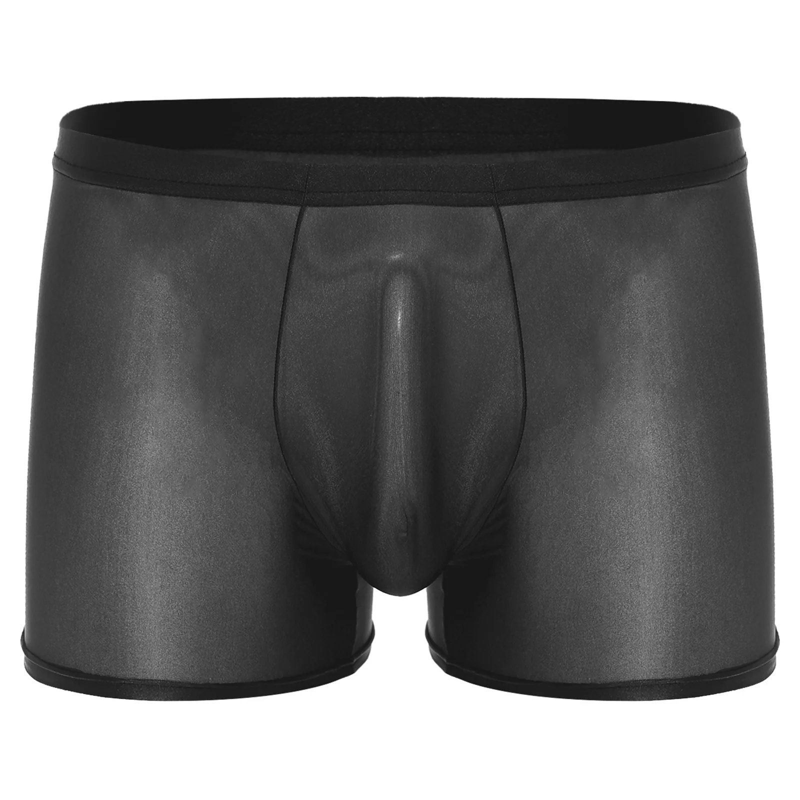 

Sexy Men Ultra Thin See Through Panties Sheer Lingerie Shorts Low Waist Bulge Pouch Silky Shorts Stretchy Comfortable Underwear