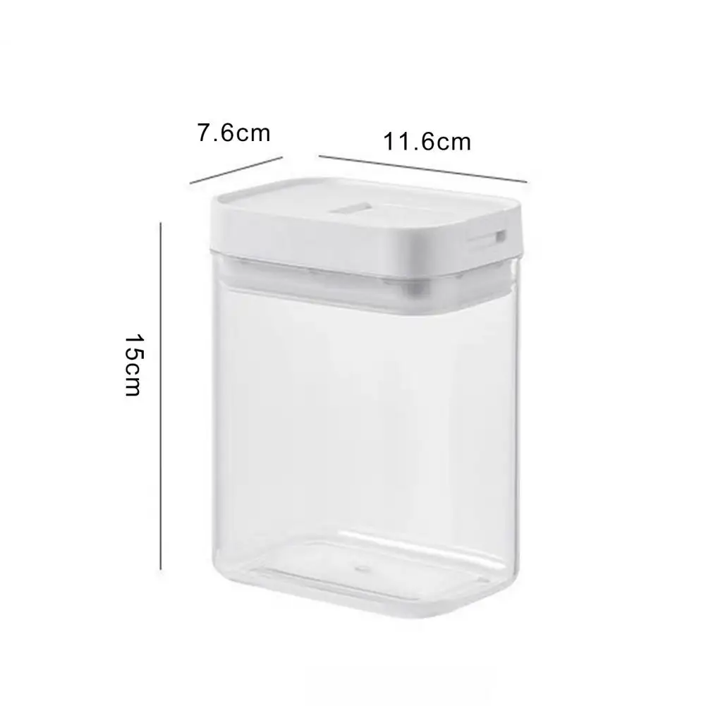 Sealed Jar Airtight Food Storage Container with Lid Bpa Free Dry Food Organizer High Transparency Stackable Cereal Storage Box